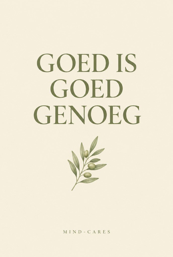 Goed is goed genoeg · Nederlands